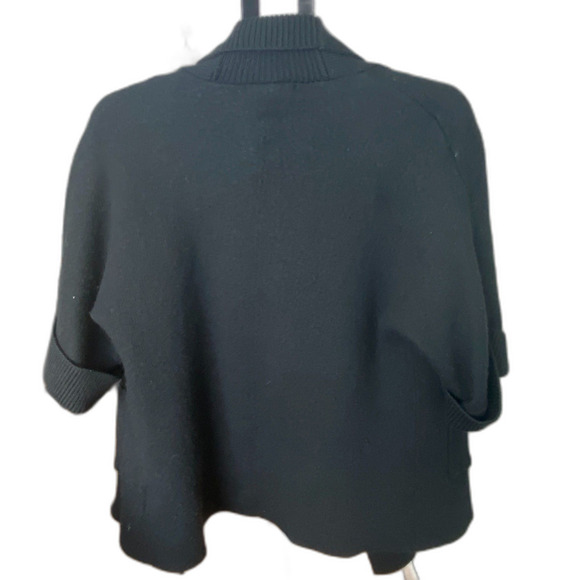 Tahari Extra Fine Merino Wool Open Front Cardigan Sweater Backseam Soft Size M - Picture 2 of 5